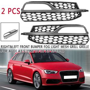 Cadre de calandre pour <span class=keywords><strong>Audi</strong></span> <span class=keywords><strong>A3</strong></span> SLine S3, 4 paire de phare antibrouillard avant de haute qualité, STYLE sportif - Product Image 2