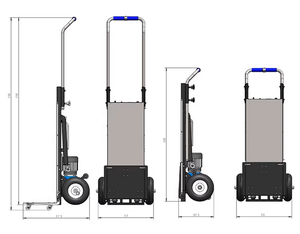 Professionele, opvouwbare elektrische trapklimmers met 800W motor en verstelbaar platform voor diverse laadmaten - Product Image 1