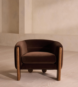 Juego de sillones italianos de madera maciza, silla de ocio de tela suave para sala de estar, silla perezosa de ocio - Product Image 1