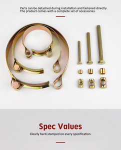 Collier de serrage robuste à boulon en T – Style européen, bande solide à fil unique, en acier au carbone peint, réglable (pouces/métrique) - Product Image 6