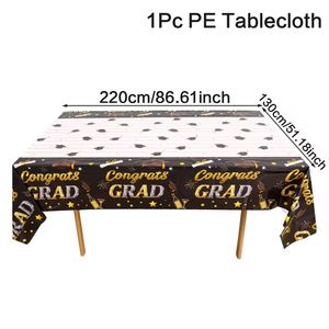 <span class=keywords><strong>12</strong></span> <span class=keywords><strong>personnes</strong></span> noir blanc Graduation décoration fête Table félicitations Grad jetable papier <span class=keywords><strong>vaisselle</strong></span> ensemble fournitures tasse assiettes serviette - Product Image 4