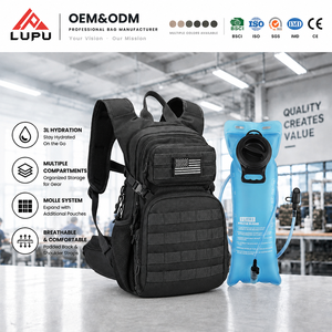 LUPU Black Tactical <b>Backpack</b> <b>Waterproof</b> Outdoor Travel Rucksack Molle System 36-56L Unisex Hiking Daypack Custom Logo - Product Image 1