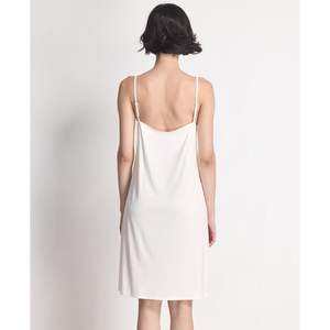 Camisón sin mangas personalizado para mujer, de viscosa de bambú suave, con tirantes finos, tipo camisola, vestido interior completo, vestido de dormir, ropa de casa - Product Image 3