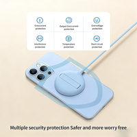 Chargeur sans fil magnétique rapide 25W avec support réglable pour Samsung, pour iPhone, pour téléphones Android