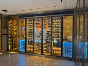 Armoires à <span class=keywords><strong>vin</strong></span> thermostatiques modernes en acier inoxydable, caves à <span class=keywords><strong>vin</strong></span> élégantes et tendance pour vins fins, pour une utilisation dans le salon - Product Image 6