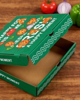Boîte à pizza en carton ondulé de luxe, taille personnalisée, imprimée, noire, en forme de tranche, prix, emballage avec LOGO, 32 cm, 12 pouces