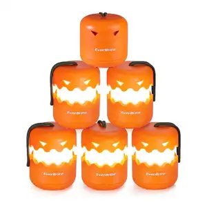 EverBrite Holiday Decorations 3AAA Telescopic Halloween Pumpkin Lantern 360 beam angle Camping Lights Portable and Compact