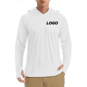Sweat à capuche rafraîchissant UPF 50+ pour homme - T-shirt léger et respirant de protection solaire pour les sports de plein air et les promotions - Product Image 1