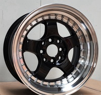 F881431 15 pouces 15x7 15x8 4x100 4x114.3 jantes et roues de voiture en aluminium personnalisées couverture de volant de voiture moyeu de roue