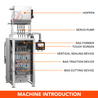 Machine d'emballage automatique multi-voies pour sachets de sauce tomate, sauce piquante, liquides visqueux, pâtes et ketchup
