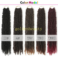 Cheveux tressés synthétiques passion twist pré-bouclés Extensions de cheveux tressés au crochet passion twist pré-torsadés