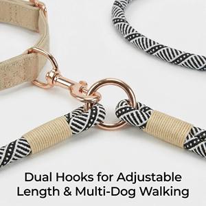 Correas de Lujo para Perros, Personalizables, Manos Libres, con Collar de Nailon Multifuncional y Suave, para Perros Pequeños, Medianos y Grandes - Product Image 3