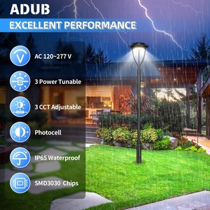 <b>LED</b> AREA <b>LIGHT</b> 100W/80W/60W NGT Outdoor Post <b>Light</b> Waterproof Cast Aluminium Lamp Post <b>Light</b> Fixture for Garden Yard Driveway - Product Image 2