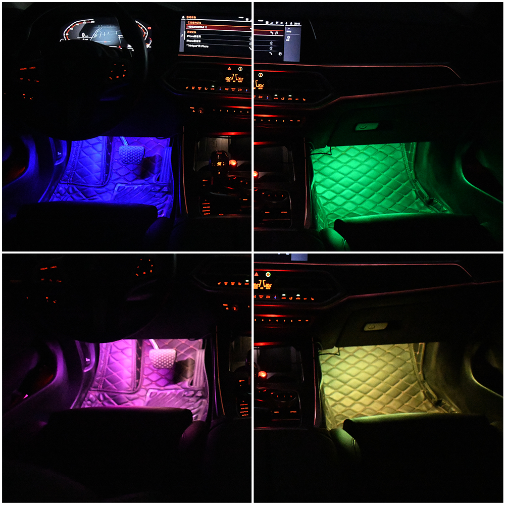 Interior Car Lights Car Led Lights APP Control with Remote Music Sync Color Change RGB