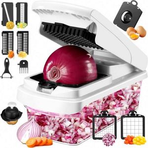 Overseas Spot Goods <b>Vegetable</b> Chopper Slicer Onion Dicer Multi 15-in-1 Veggie Food <b>Cutter</b> for Tomato Fruit with Lemon Squeezer - Product Image 1