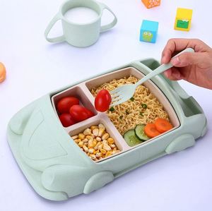 Plastic Children's Cartoon Car <b>Lunch</b> Box <b>Set</b> Microwavable Durable Environment-Friendly Complementary Food Compartment Bowl Cup - Product Image 5