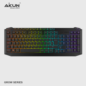 Combo de Teclado y Ratón para Juegos Aikun GX3368ML7, Cableado, con Cúpula de Goma, Retroiluminación RGB, Ecualizador de Música, Ratón para Juegos de 3600dpi - Product Image 3