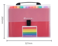 Caja transparente de PVC PP, bolsa de plástico A4, organizador expandible de papel, carpeta de documentos con bolsillo