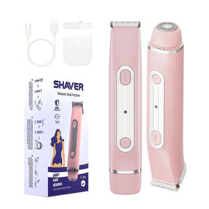 Épilateur électrique double tête transfrontalier 2-en-1 pour <span class=keywords><strong>femme</strong></span>, <span class=keywords><strong>tondeuse</strong></span> <span class=keywords><strong>intime</strong></span> multifonctionnelle avec écran numérique, céramique lavable - Product Image 6