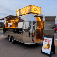 Remorque alimentaire commerciale, chariot de restauration mobile pour hot-dogs, churros, hamburgers, poulet frit, pizza, remorque alimentaire personnalisée de 5 m à vendre aux États-Unis