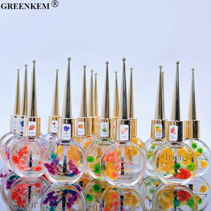 12 saveurs 14ml huile pour cuticules soin des ongles avec fleur sèche emballage de boîte-cadeau de Noël OEM huile pour cuticules des ongles - Product Image 5