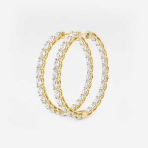 ต่างหูห่วงเพชรรูปไข่ 7 กะรัต ผลิตในห้องปฏิบัติการ สำหรับผู้หญิง ดีไซน์หรูหรา ระยิบระยับ สวยงาม หรูหรา เรียบง่าย เหมาะเป็นของขวัญ - Product Image 6