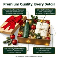 Set de Regalo Navideño Personalizado al por Mayor, Termo Aislado al Vacío, Toalla de Felpa, Paquete Festivo para Promoción Corporativa