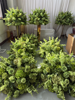 Nouvelles ventes chaudes : Boule de fleurs artificielle verte de 80 cm pour la décoration de centre de table de mariage