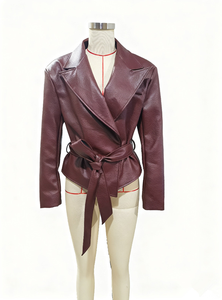 <span class=keywords><strong>Chaqueta</strong></span> de Cuero Bliberry Primavera-Otoño 2026 para Mujer, Nueva Colección, Estilo Retro, Cuello Solapa, Cierre de un Botón, con Cinturón - Product Image 6