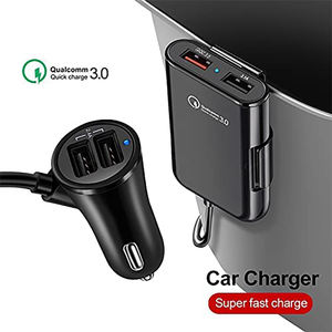 Cargador de coche rápido USB de 4 puertos 3,0 cargador de teléfono móvil USB de fila trasera para iPhone para <span class=keywords><strong>Samsung</strong></span> Huawei Xiaomi QC3.0 <span class=keywords><strong>carga</strong></span> rápida de coche - Product Image 4