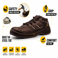 Chaussures de sécurité personnalisées en cuir véritable avec embout en acier antidérapant, semelle intermédiaire en fer anti-perforation, unisexe, EPI, pour travaux de construction, usine, hiver
