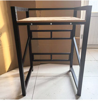 Étagère à linge double couche en métal sur pied avec rangement pour tambour et étagères empilables
