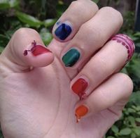 Vernis à ongles au henné vegan à base de plantes, fini mat, halal, rouge bordeaux, 10 ml, en pot de verre cosmétique