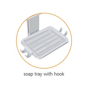 WIREKING-soporte de pared <span class=keywords><strong>para</strong></span> <span class=keywords><strong>ducha</strong></span> de baño, <span class=keywords><strong>estante</strong></span> de almacenamiento de 3 capas de aluminio <span class=keywords><strong>para</strong></span> gel de <span class=keywords><strong>ducha</strong></span> y champú - Product Image 4
