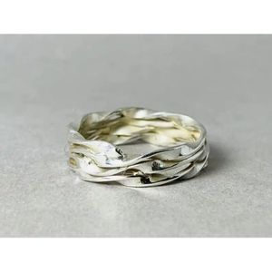 Nuevo anillo de banda hecho a mano 925 Plata delicado uso diario joyería de moda Anillo gitano de exportador indio - Product Image 2