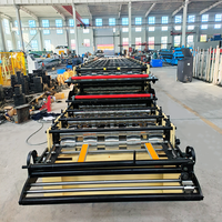 Hechuang Automático Metal Acero Tres capas Esmaltado Trapezoide Corrugado Teja Rollo Formación Triple Hoja de techo Fabricación