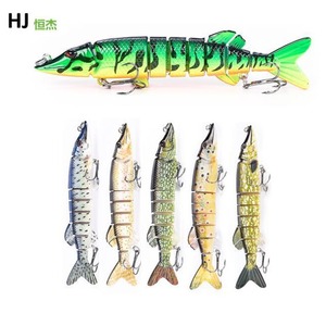 Fornitura diretta dalla fabbrica: Esca artificiale multi-sezione da 12,5 cm, 19g, a forma di pesce (simulazione di squalo), 8 esche dure Luya, attrezzatura da pesca, lotto. - Product Image 1