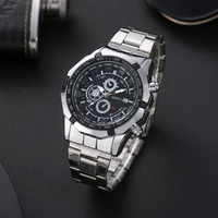 Nouvelle montre à quartz pour homme avec bracelet en acier, calendrier, ensemble cadeau de 3 pièces, mode, sport, affaires, anniversaire, Noël