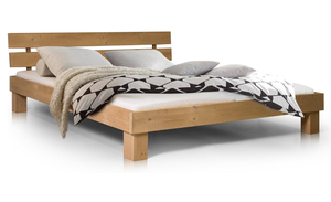 Ensemble de lit complet en <span class=keywords><strong>bois</strong></span> de pin (cadre de lit + tables de chevet + commode) pour projet hôtelier et villa - Product Image 2