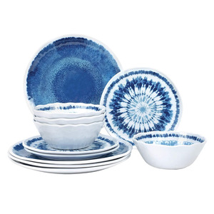 Nice blue decorating melamine food serving plate - Product Image 2