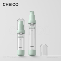 Emballage de sérum pour soins de la peau, cylindre de 10 ml, 15 ml, 20 ml, 30 ml, flacon en plastique blanc rechargeable avec pompe sans air, lotion, shampoing, parfum