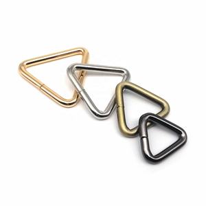 Bolso de mano de Metal de alta calidad de 20mm, 25mm, 32mm y 38mm, correa de cuero, correa para Collar de perro, cadena <span class=keywords><strong>Web</strong></span> O de anillo triangular, cierre de hebilla DIY - Product Image 4