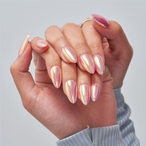 GLAMERMAID <span class=keywords><strong>Faux</strong></span> Ongles à Presser Effet Chrome Courts Amande <span class=keywords><strong>Blanc</strong></span> Nacré Faits Main <span class=keywords><strong>en</strong></span> <span class=keywords><strong>Gel</strong></span> Doux Effet <span class=keywords><strong>Gel</strong></span>ée, Ongles Artificiels Ovale Glazed Donut, Kit de Colle pour Femmes - Product Image 1