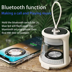 Di động cho <span class=keywords><strong>bluetooth</strong></span> loa âm thanh với tuổi thọ pin dài treo lều bầu không khí đèn màu xanh tooh không dây cho cắm trại ngoài trời - Product Image 3
