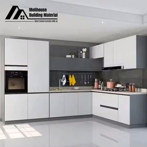 Alta calidad <span class=keywords><strong>blanco</strong></span> <span class=keywords><strong>perla</strong></span> diseños libres lujo cocina isla gabinete cocina armarios muebles para apartamento Cocina - Product Image 4