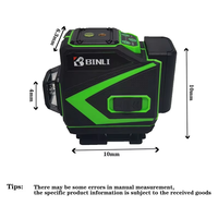 Prix Usine Haute Qualité Laser Vert Industriel DIY 12 Lignes Nivellement Automatique Batterie Li-Ion pour Construction Domestique