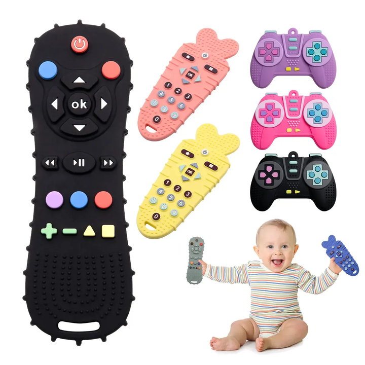 BPA Free Silicone Baby Teethers with Remote Control Fun