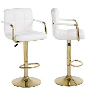 Tabourets de bar modernes en cuir PU réglables en gros, pivotants, à hauteur réglable, pour salle à manger, hôtel, comptoir de cuisine, restaurant - Product Image 1