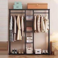 Porte-vêtements ouvert simple sur pied double face, séchoir intérieur grande capacité pour couettes et rangement de vêtements