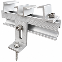 Support de fixation pour panneau solaire, ensemble de pinces de fixation intermédiaires, montage sur toit plat, finition aluminium naturel, directement de l'usine
